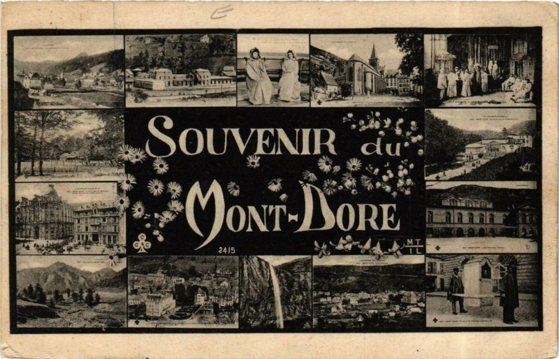 Carte postale ancienne Le Mont-Dore Souvenir à Mont-Dore