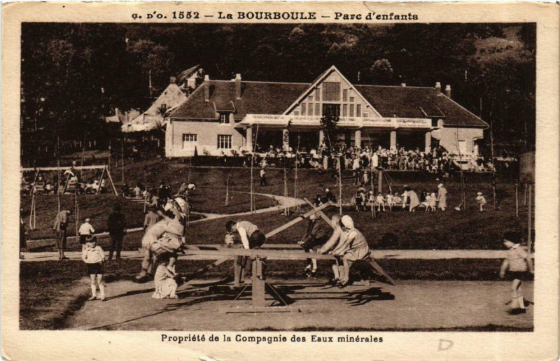 Carte postale ancienne La Bourboule Parc d'Enfants à La Bourboule