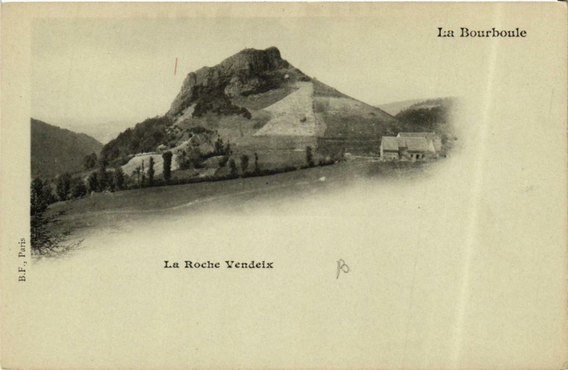 Carte postale ancienne La Bourboule La Roche Vendeix à La Bourboule