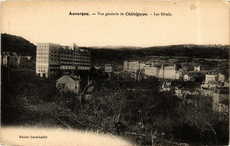 Carte postale ancienne Chatel-Guyon Vue Generale Les Hotels
