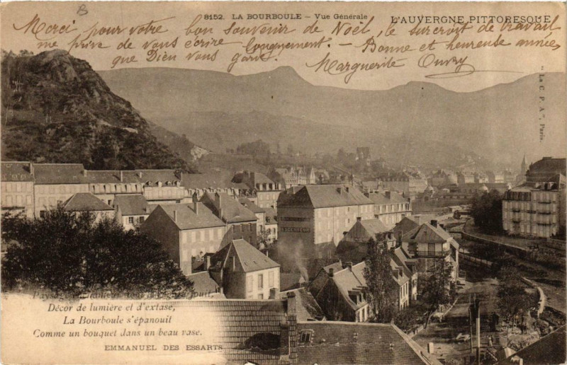 Carte postale ancienne La Bourboule Vue generale à La Bourboule