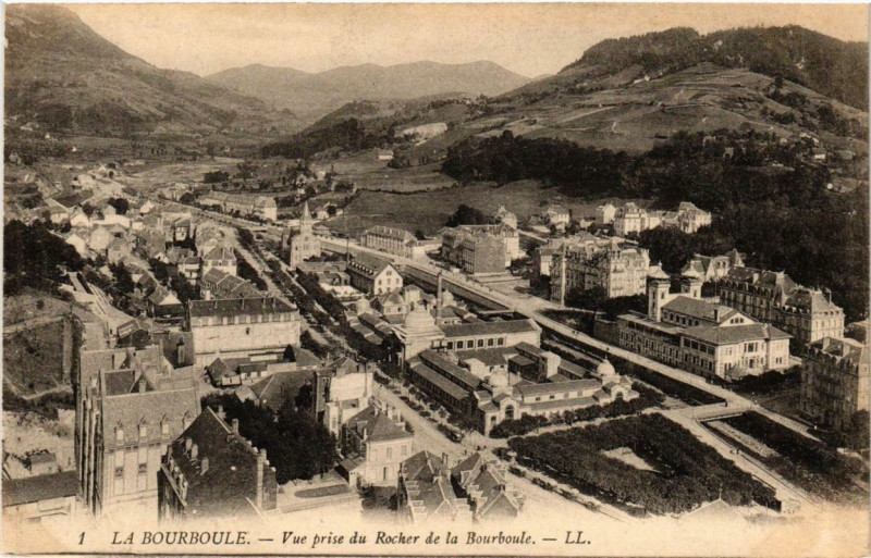 Carte postale ancienne La Bourboule Vue prise du Rocher de La Bourboule à La Bourboule