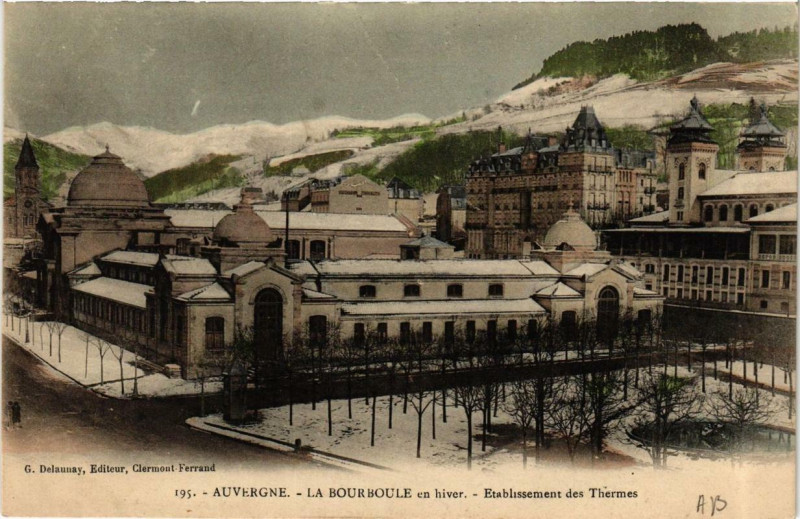 Carte postale ancienne La Bourboule Etabl. des Thermes à La Bourboule