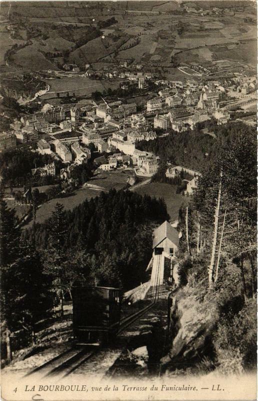 Carte postale ancienne La Bourboule vue de la Terrasse du Funiculaire à La Bourboule
