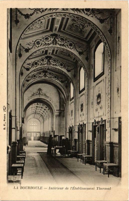 Carte postale ancienne La Bourboule Intérieur de l'Etabl. Thermal à La Bourboule
