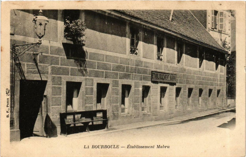 Carte postale ancienne La Bourboule Etabl. Mabru à La Bourboule