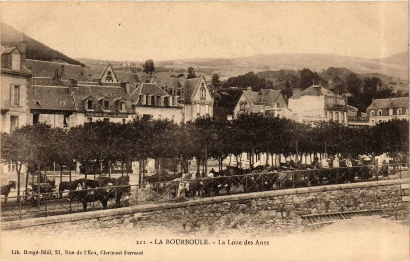 Carte postale ancienne La Bourboule La Loue des Anes à La Bourboule