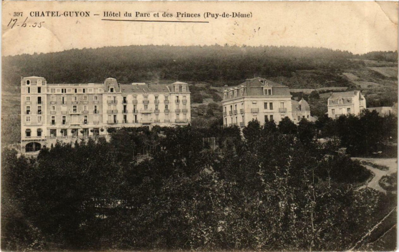 Carte postale ancienne Chatel-Guyon Hotel du Parc et des Princes