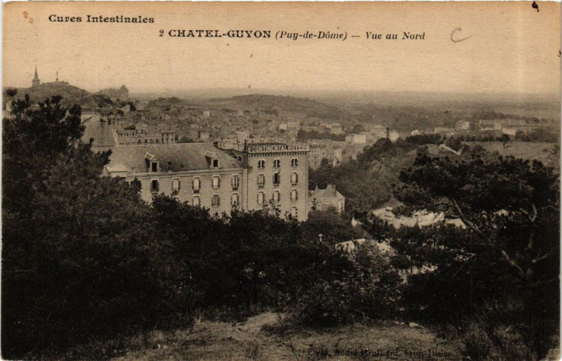 Carte postale ancienne Chatel-Guyon Vue au Nord