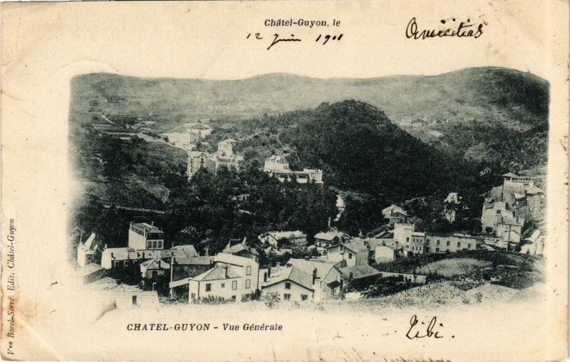 Carte postale ancienne Chatel-Guyon Vue Generale