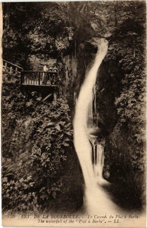 Carte postale ancienne La Bourboule La Cascade du Plat a Barbe à La Bourboule