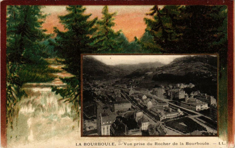 Carte postale ancienne La Bourboule Vue prise du Rocher de La Bourboule à La Bourboule