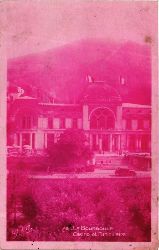 Carte postale ancienne La Bourboule Casino et Funiculaire à La Bourboule