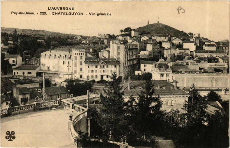Carte postale ancienne Chatel-Guyon Vue Generale