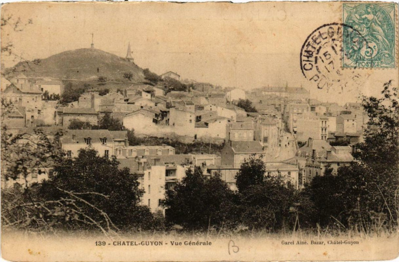 Carte postale ancienne Chatel-Guyon Vue Generale