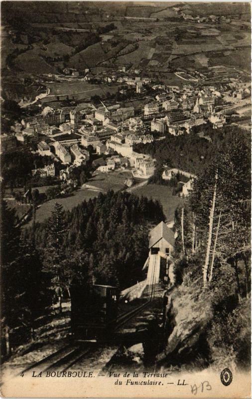 Carte postale ancienne La Bourboule Vue de la Terrasse du Funiculaire à La Bourboule