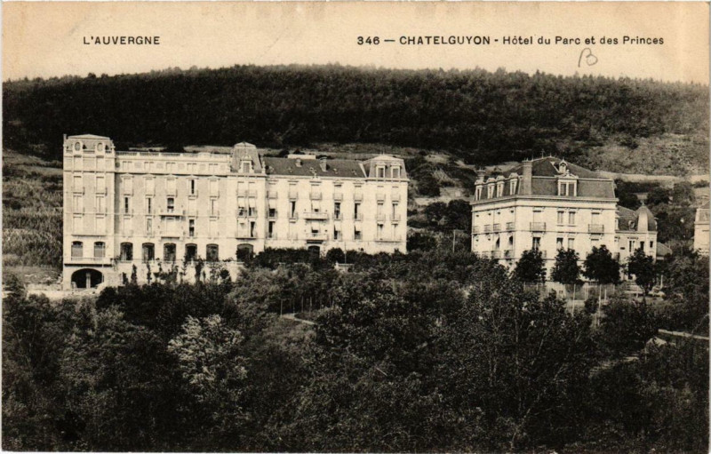 Carte postale ancienne Chatel-Guyon Hotel du Parc et des Princes