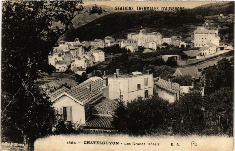 Carte postale ancienne Chatel-Guyon Les Grands Hotels