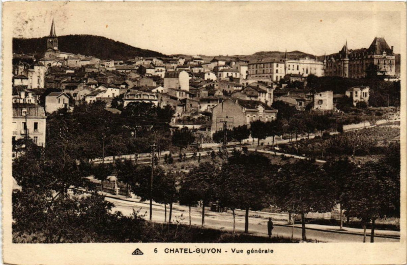 Carte postale ancienne Chatel-Guyon Vue Generale