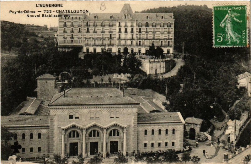 Carte postale ancienne Chatel-Guyon Nouvel Etabl.
