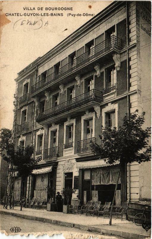 Carte postale ancienne Chatel-Guyon Villa de Bourgogne