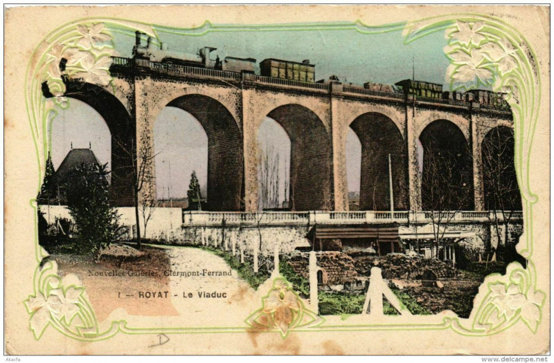 Carte postale ancienne Royat Le Viaduc à Royat