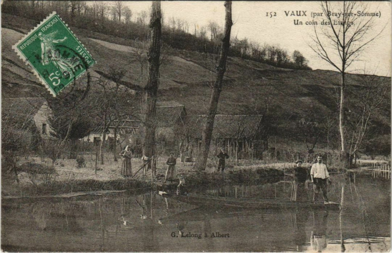 Carte postale ancienne Vaux Un coin des Etangs