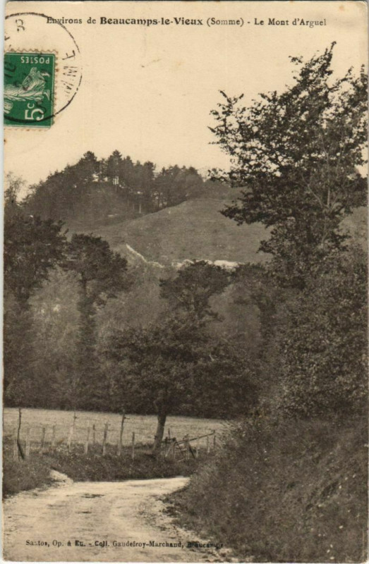 Carte postale ancienne Beaucamps Mont d'Arguel à Arguel