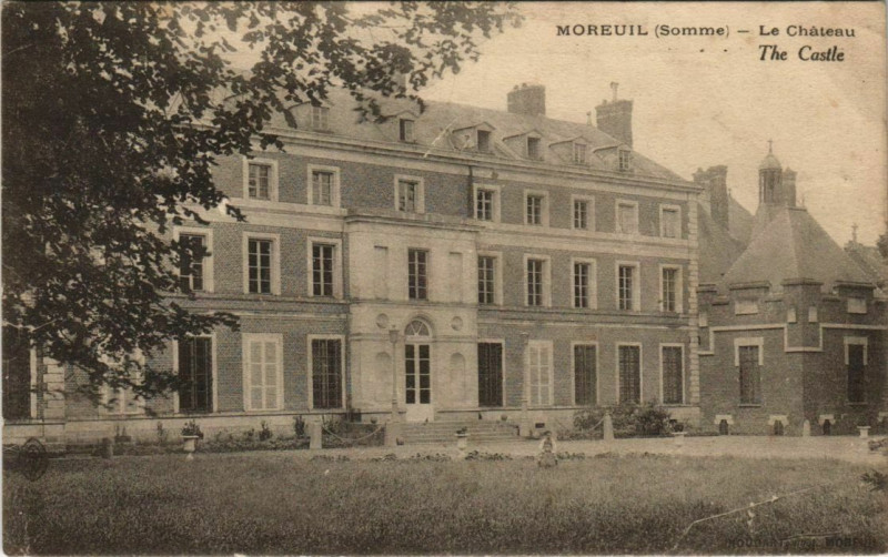 Carte postale ancienne Moreuil Le Chateau à Moreuil