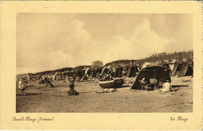 Carte postale ancienne Quend-Plage la Plage à Quend
