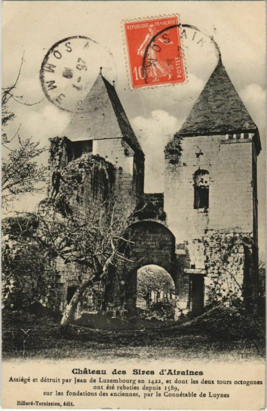 Carte postale ancienne Château des Sires d'Airaines à Airaines