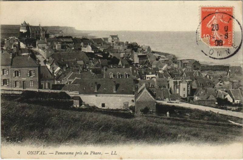 Carte postale ancienne Onival-sur-Mer Panorama pris du Phare