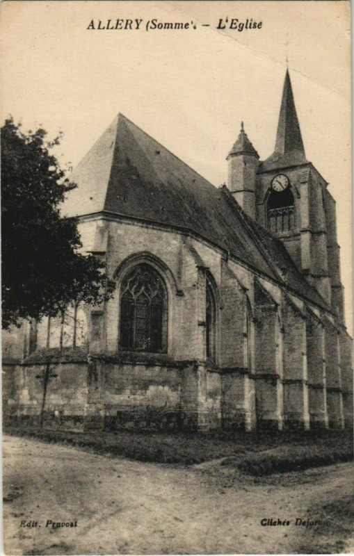 Carte postale ancienne Allery Eglise à Allery
