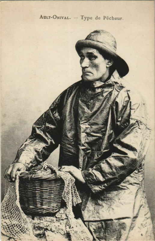 Carte postale ancienne Ault Type de pecheur à Ault