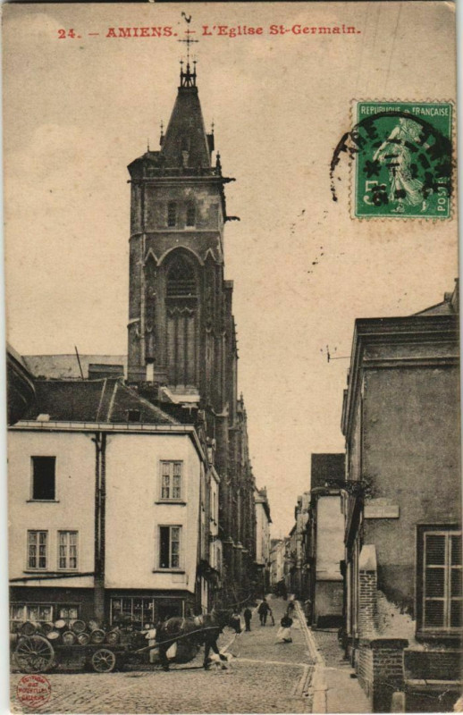 Carte postale ancienne Amiens Eglise Saint-Germain à Amiens