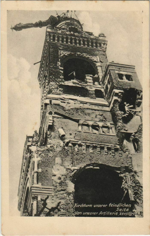 Carte postale ancienne Guerre Albert La Basilique à Albert