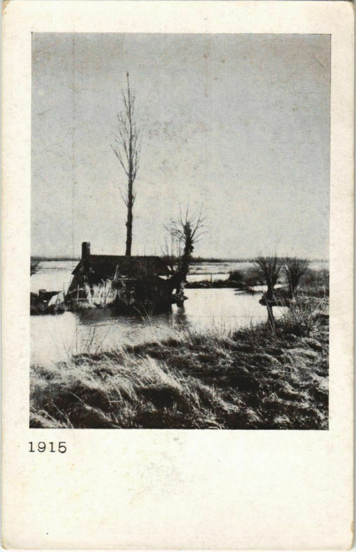 Carte postale ancienne Guerre Peronne Fischerhauschen