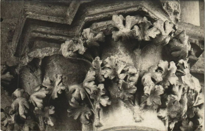 Carte postale ancienne Carte photo Cathédrale d'Amiens Intérieur détailles à Amiens