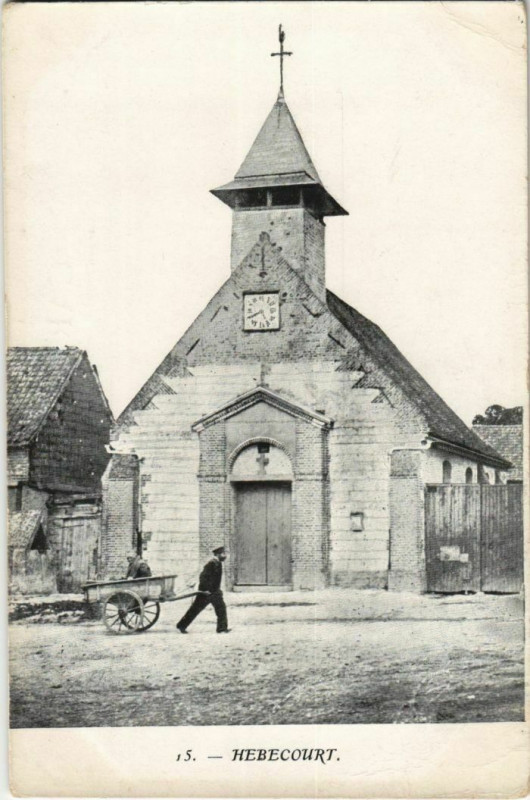 Carte postale ancienne Hebecourt Eglise