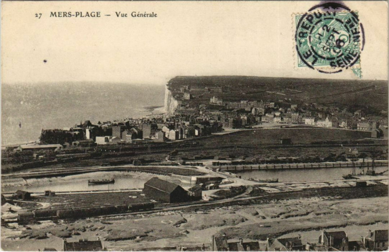 Carte postale ancienne Mers-les-Bains Vue générale à Mers-les-Bains