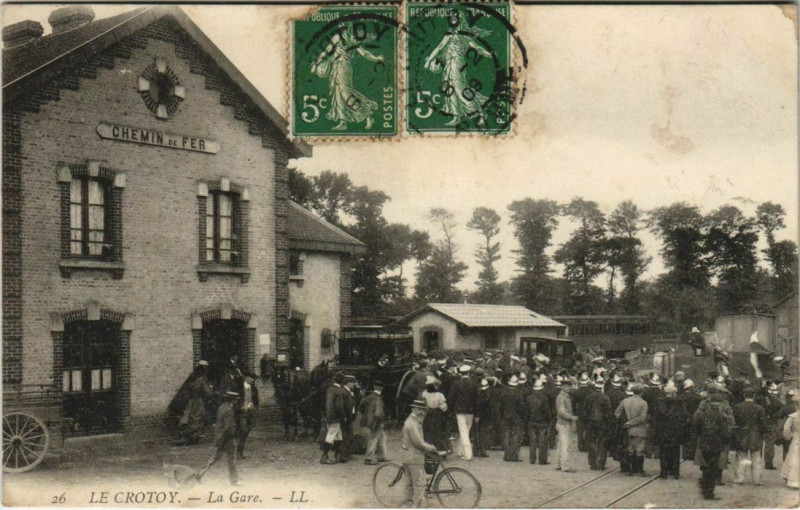 Carte postale ancienne Le Crotoy La Gare au Crotoy
