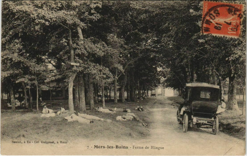 Carte postale ancienne Mers-les-Bains Ferme de Blingue à Mers-les-Bains