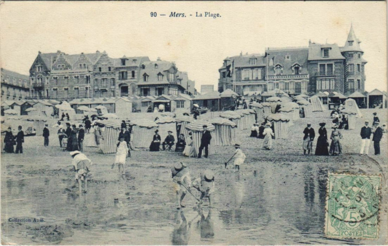 Carte postale ancienne Mers-les-Bains la Plage à Mers-les-Bains