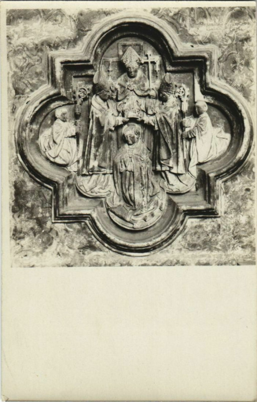 Carte postale ancienne Carte photo Cathédrale d'Amiens Intérieur détailles à Amiens