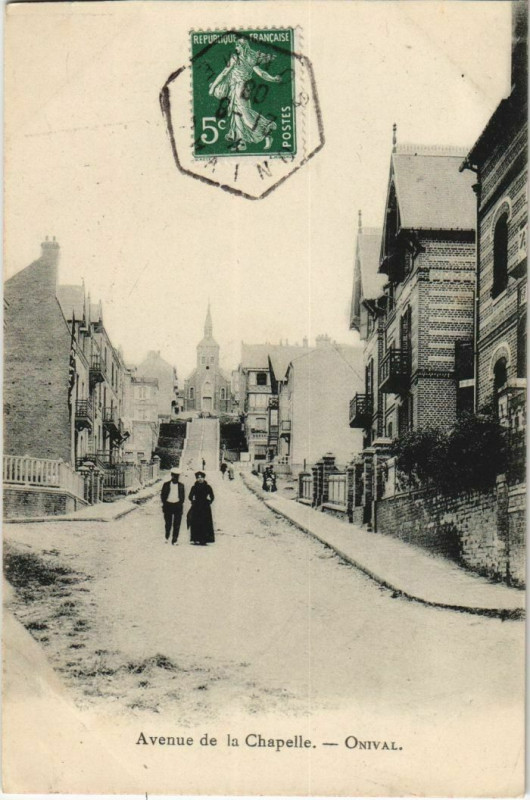 Carte postale ancienne Onival-sur-Mer Avenue de la Chapelle
