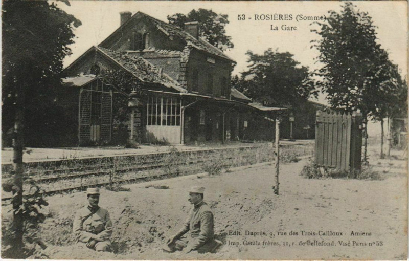 Carte postale ancienne Rosieres La Gare