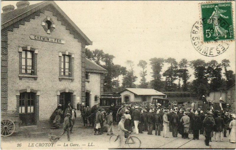 Carte postale ancienne Le Crotoy La Gare au Crotoy