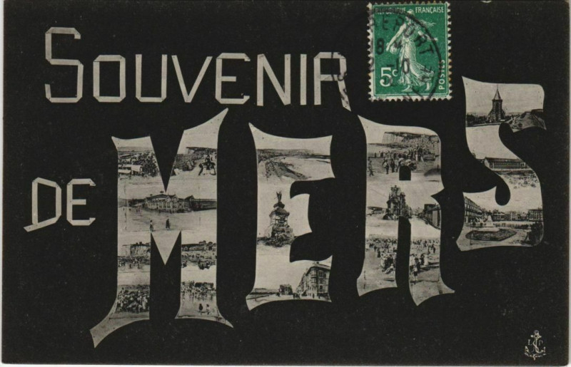Carte postale ancienne Mers-les-Bains Souvenir à Mers-les-Bains