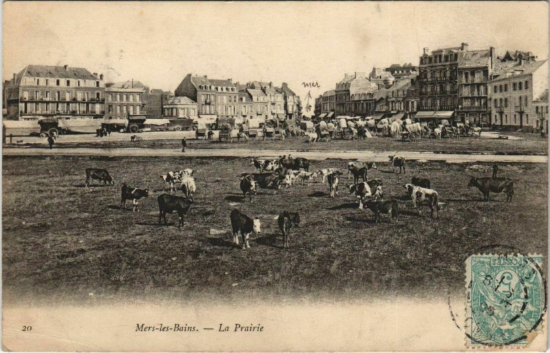 Carte postale ancienne Mers-les-Bains La Prairie à Mers-les-Bains