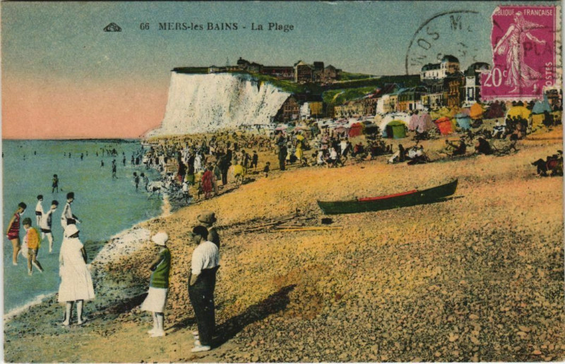 Carte postale ancienne Mers-les-Bains la Plage à Mers-les-Bains